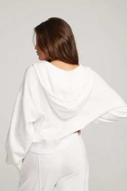 Best Abilene White Zip Up Hoodie Women Outerwear|Loungewear