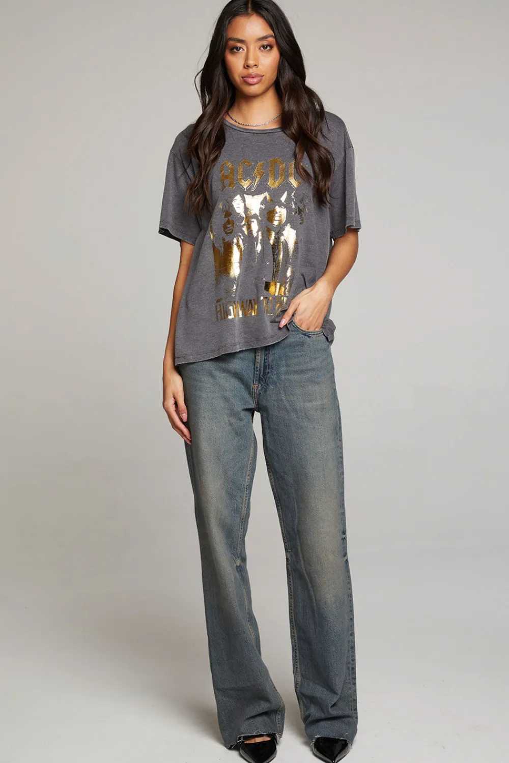 Cheap AC/DC Highway To Hell Tee Women Loungewear|Music