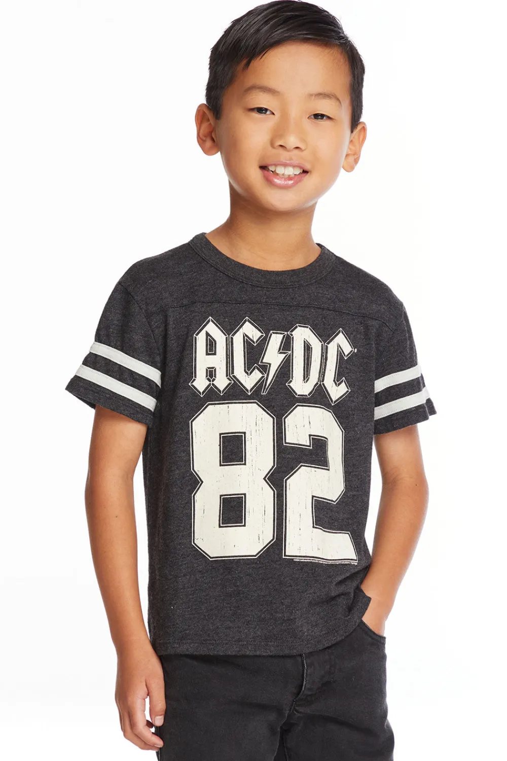 Shop AC/DC Tour 82 Boys Triblend Crew Neck Tee Women/Kids/BOY Boys|Music