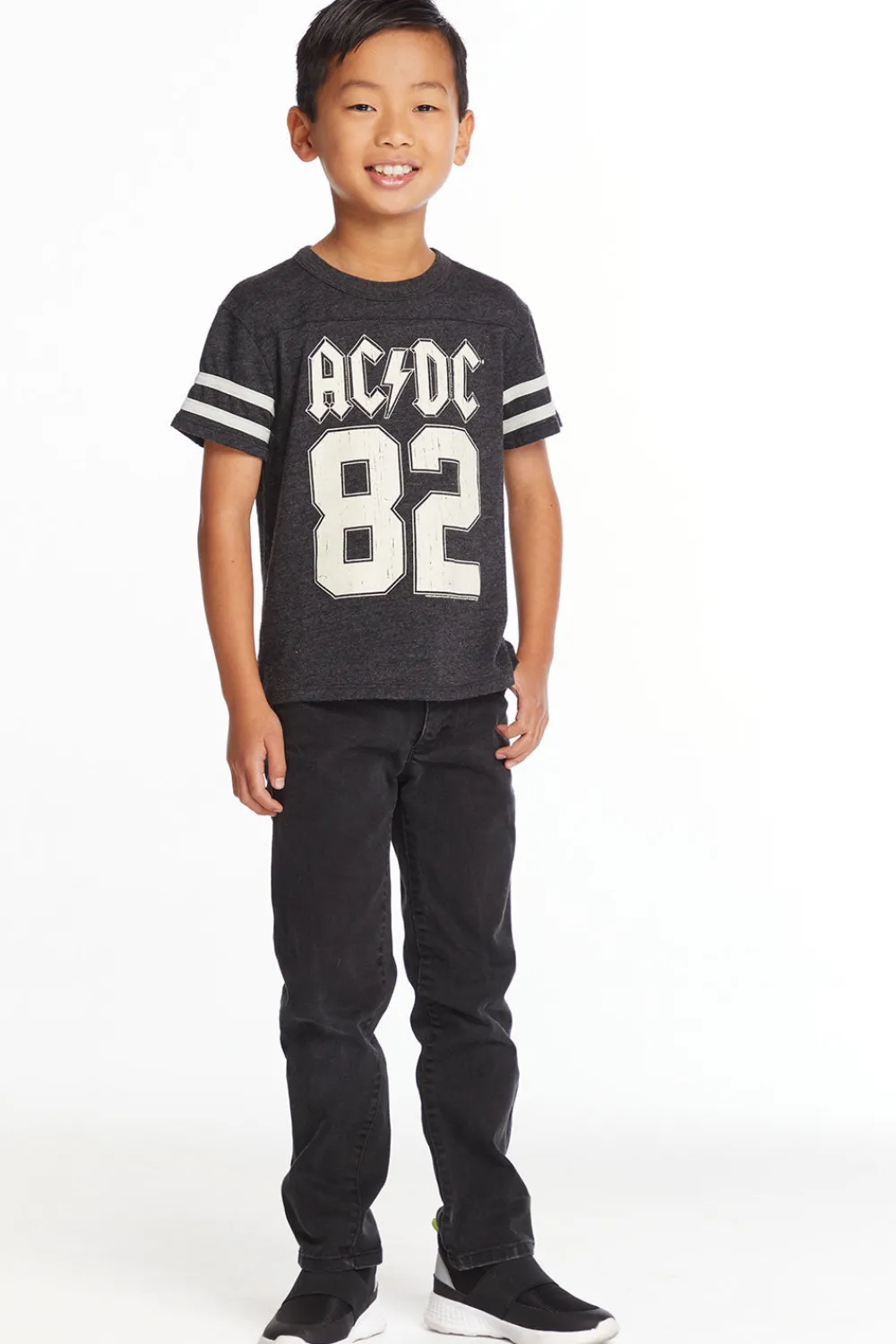Shop AC/DC Tour 82 Boys Triblend Crew Neck Tee Women/Kids/BOY Boys|Music