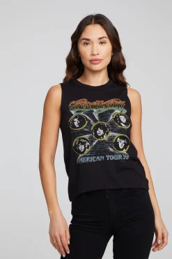 Clearance Aerosmith American Tour Muscle Crop Women Loungewear|Music
