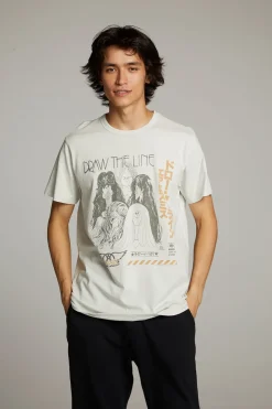 Cheap Aerosmith Draw The Line Crew Neck Tee Women Tops|Music