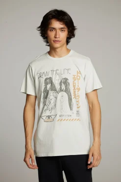 Cheap Aerosmith Draw The Line Crew Neck Tee Women Tops|Music