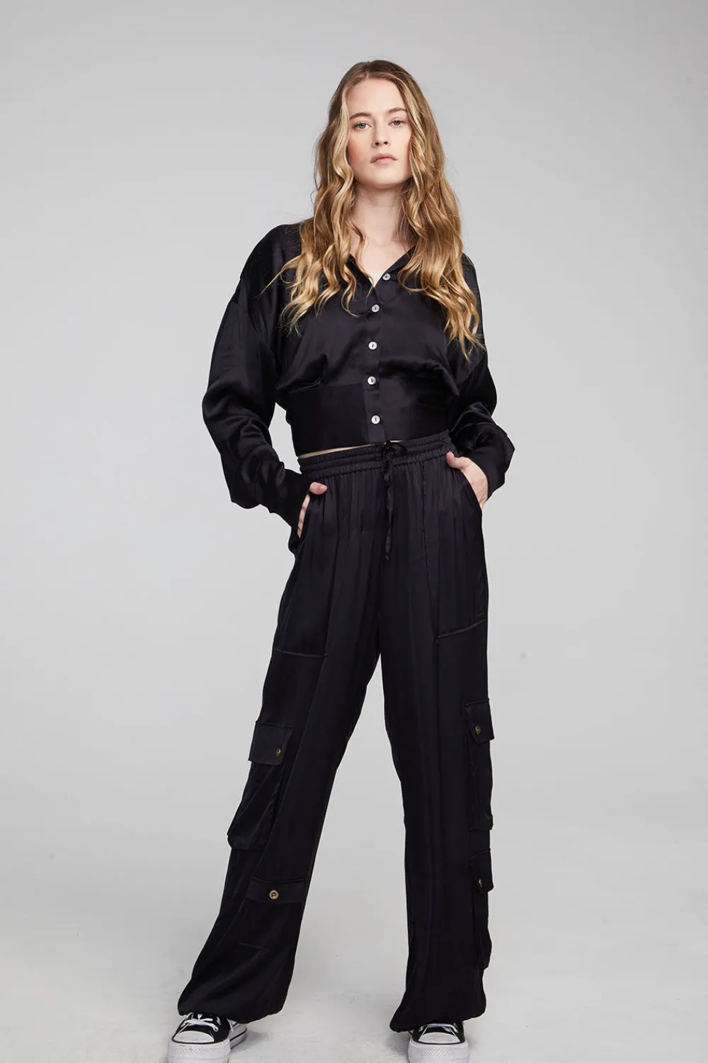 Online Agnes Shadow Black Blouse Women Loungewear