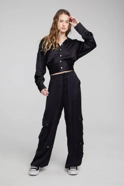 Online Agnes Shadow Black Blouse Women Loungewear