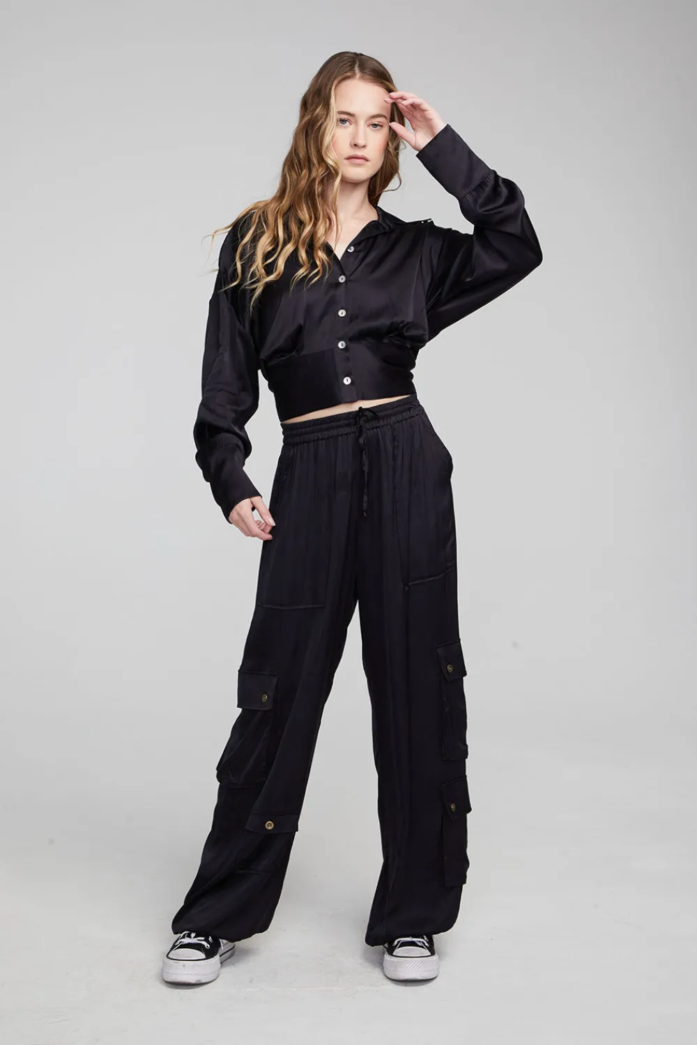 Online Agnes Shadow Black Blouse Women Loungewear