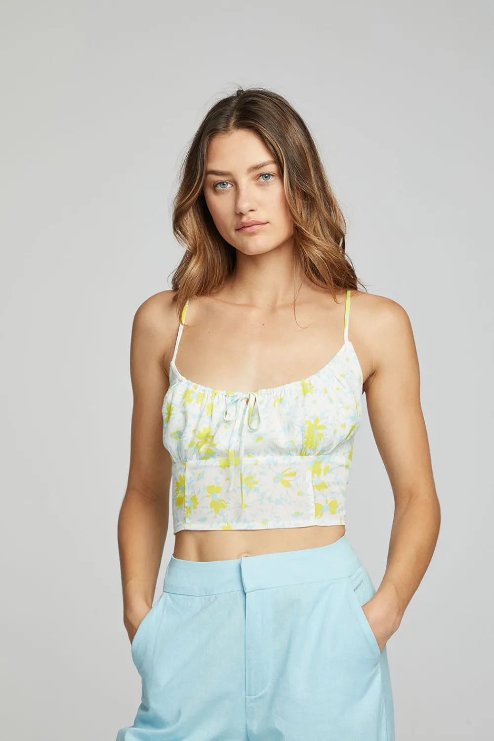 Flash Sale Alana Tank Top - Baby Blue Daisy Floral Women Loungewear|Tops