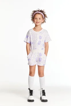 Cheap All Over Smiles Girls Romper Kids Girls