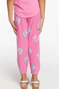 Cheap All Over Unicorn Girls Cozy Knit Sweatpant Kids Girls