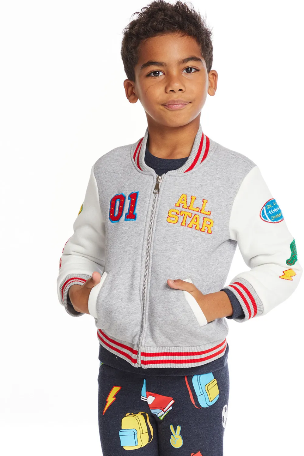 Hot All Star Varsity Patches Boys Jacket Kids/BOY Boys