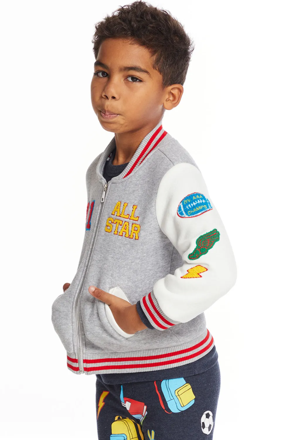 Hot All Star Varsity Patches Boys Jacket Kids/BOY Boys