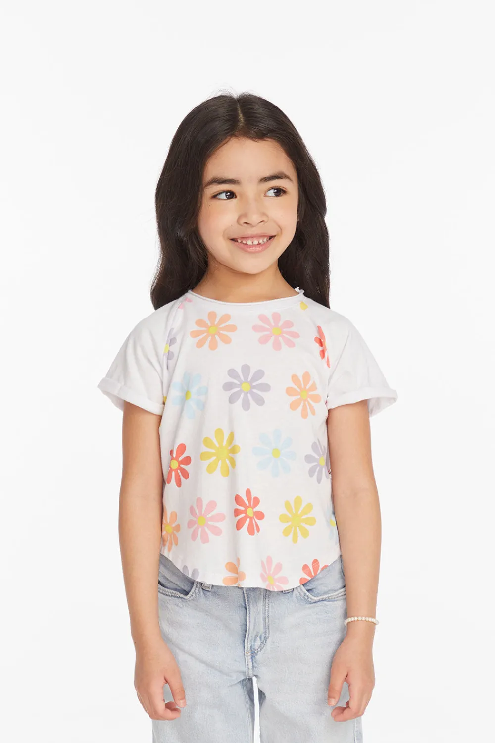 Hot Allover Flower Girls Shirt Kids Girls