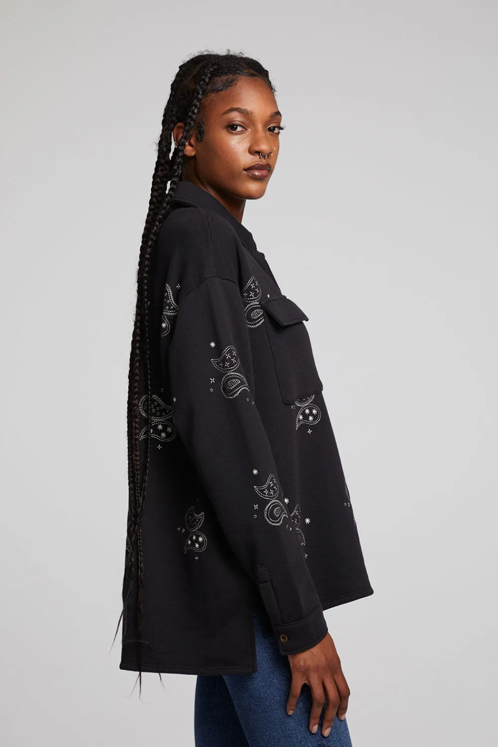 Sale Allover Paisley Button Down Women Loungewear|Graphics