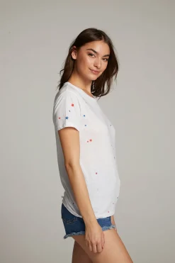 Cheap Americana Stars Crew Neck Tee Women Loungewear|Graphics