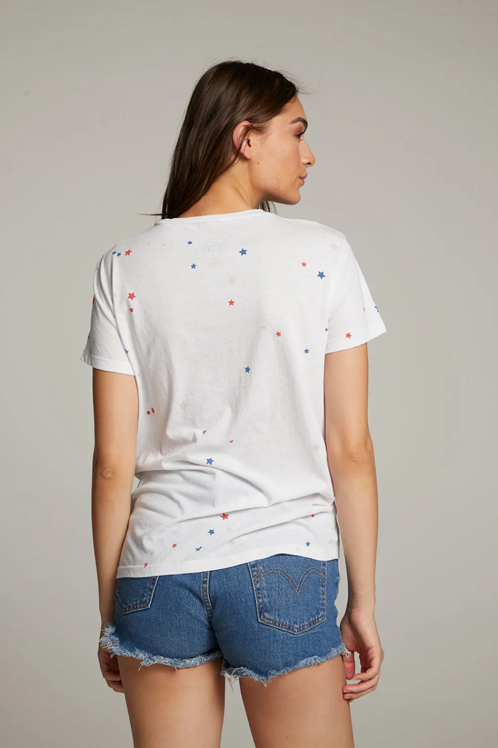 Cheap Americana Stars Crew Neck Tee Women Loungewear|Graphics
