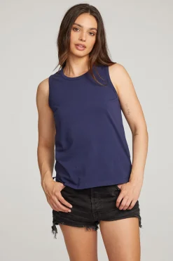 Sale Basic Sapphire Slit Tank Women Essentials|Loungewear