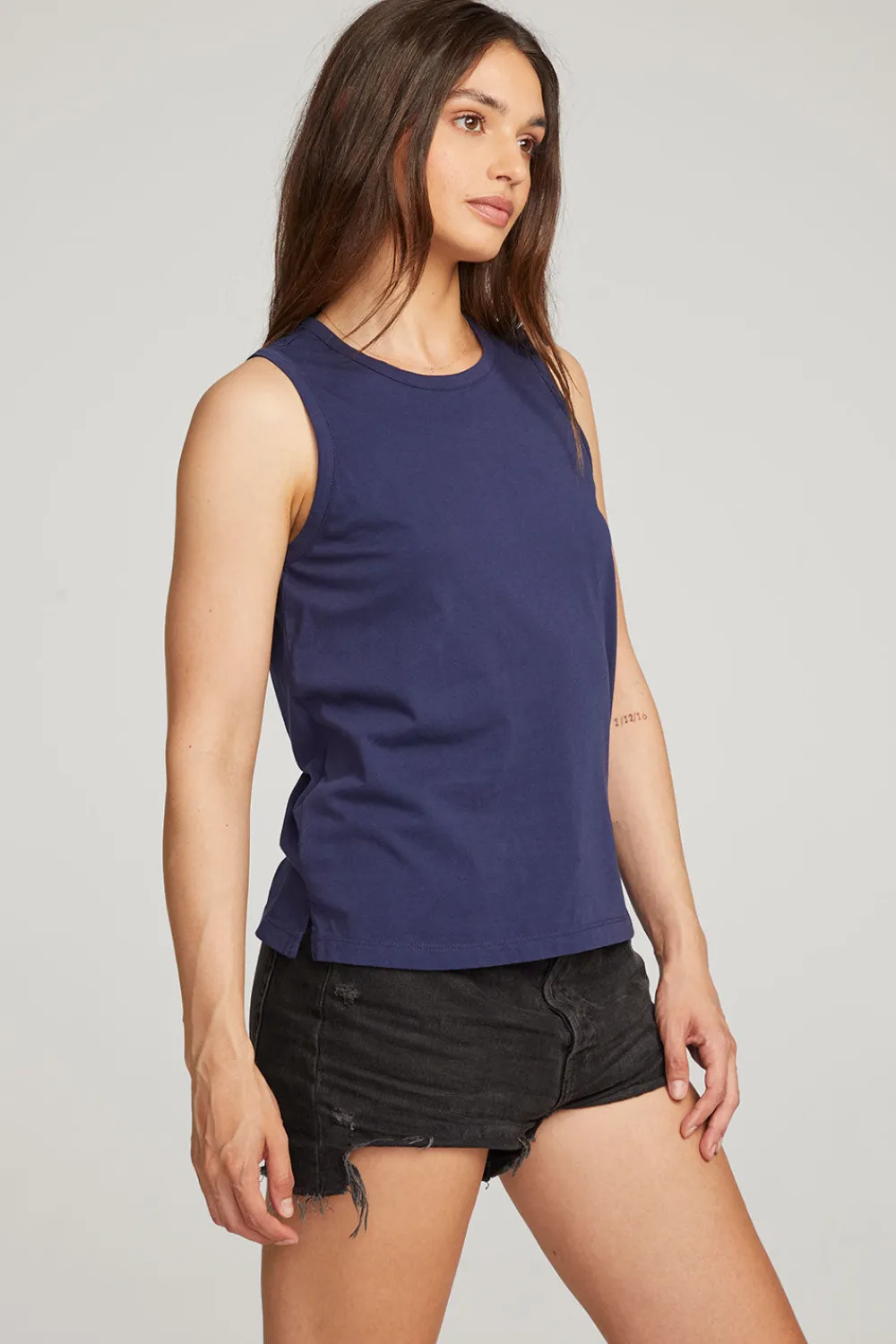 Sale Basic Sapphire Slit Tank Women Essentials|Loungewear
