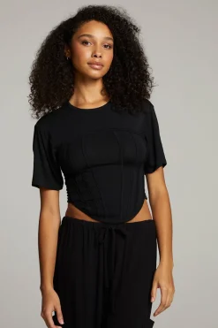 New Bayside True Black Tee Women Loungewear|Tops