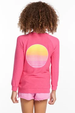 Clearance Beach Club Girls Cozy Knit Raglan Pullover Kids Girls