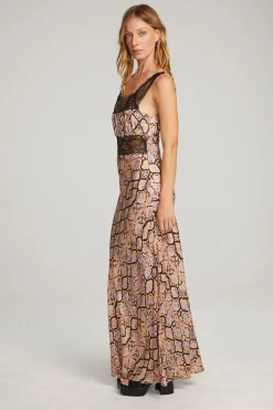 Sale Belle Python Print Maxi Dress Women Loungewear|Dresses