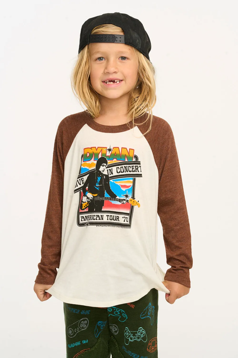 Best Sale Bob Dylan Live In Concert Boys Baseball Tee Women/Kids/BOY Boys|Music