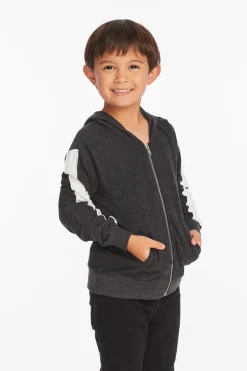 Shop Bolt Licorice Long Sleeve Zip Up Hoodie Kids/BOY Boys