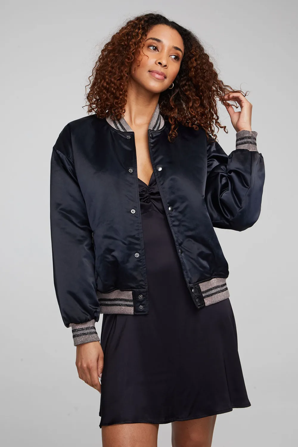 Sale Boulevard Shadow Black Bomber Women Outerwear|Loungewear