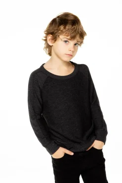 Sale Boys Cozy Knit Long Sleeve Rib Panel Raglan Pullover Kids/BOY Boys