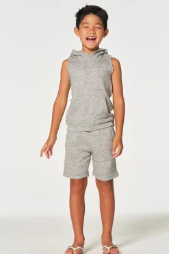 Outlet Boys Linen French Terry Sleeveless Muscle Pullover Hoodie Kids/BOY Boys
