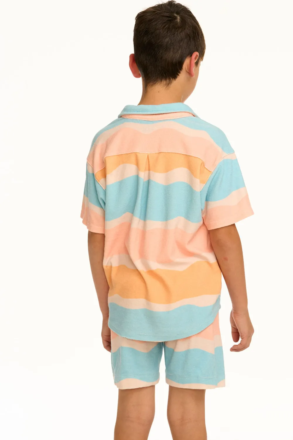 Outlet Boy's Wavy Stripe Collared Button Down Shirt Kids/BOY Boys