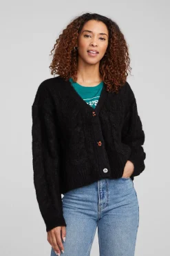 Online Bridge Black Onyx Cardigan Women Loungewear|Tops