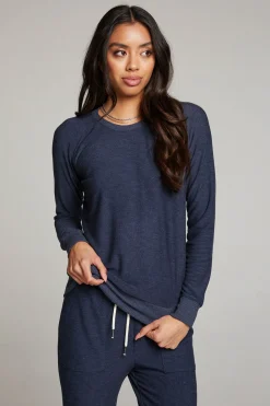 Cheap Canopy Long Sleeve Raglan Pullover Women Loungewear|Tops