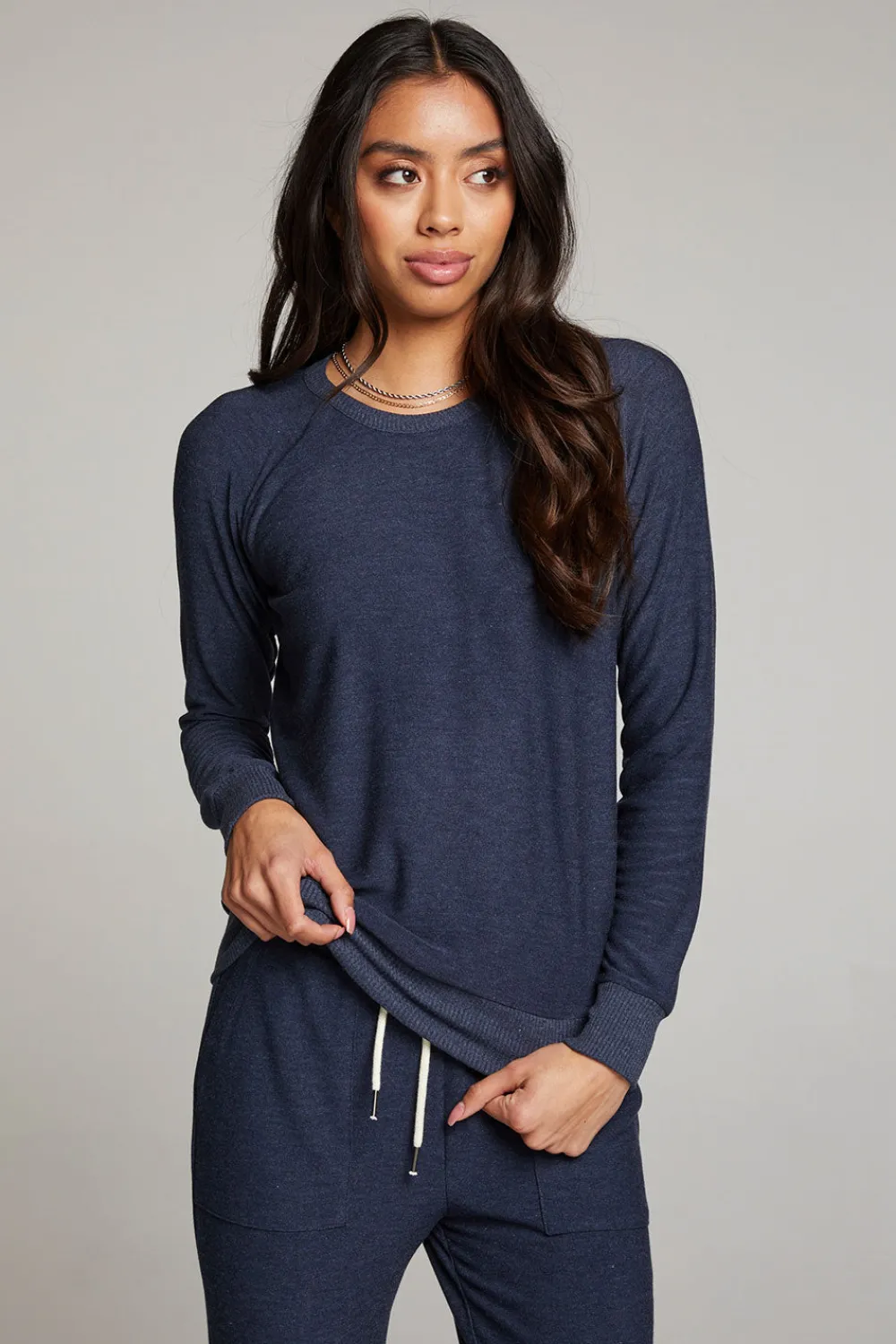 Cheap Canopy Long Sleeve Raglan Pullover Women Loungewear|Tops