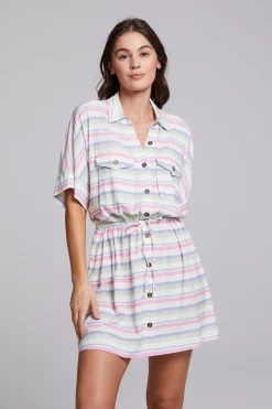 Cheap Carmela Positano Stripe Mini Dress Women Loungewear|Dresses