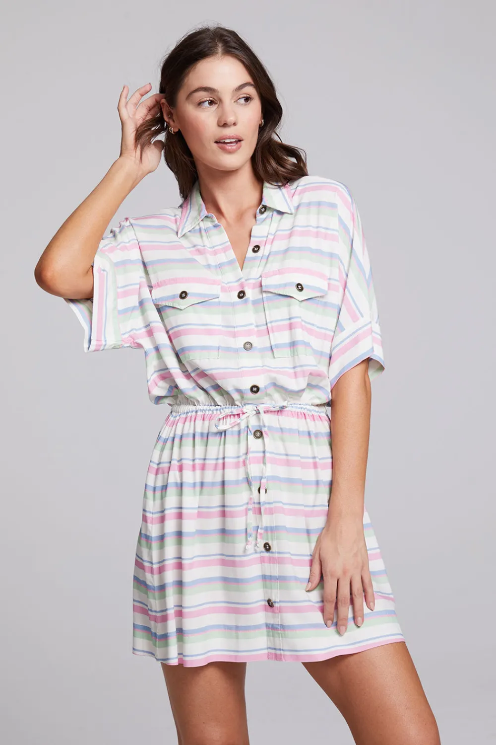 Cheap Carmela Positano Stripe Mini Dress Women Loungewear|Dresses