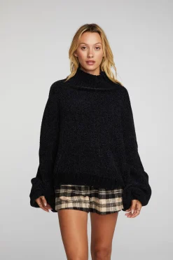 Online Chenille Sweater Knit Turtleneck Women Tops|Outerwear