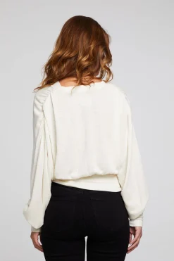Cheap City Starry White Blouse Women Loungewear|Tops