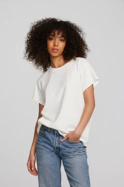Cheap Coast Cotton Jersey Crewneck Tee With Rib Neckband Women Tops