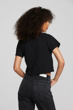 Online Coast Cotton Jersey Mockneck Tee With Rib Women Tops
