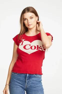 Sale Coca Cola - I Heart Coke Women Tops|Graphics