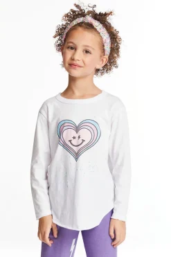 Shop Colorful Heart Girls Long Sleeve Kids Girls