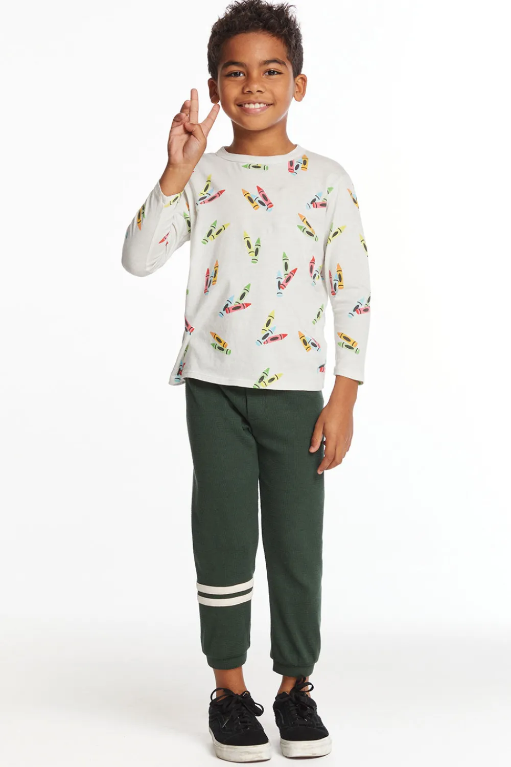 Cheap Coloring Time Boys Long Sleeve Crew Neck Tee Kids/BOY Boys