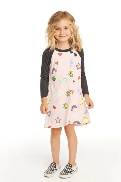 Flash Sale Cool Icons Dress Kids Girls