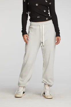 Cheap Cotton Fleece Joggers With Rib And Shoestring Tie Women Bottoms