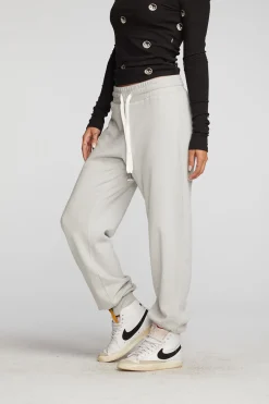 Cheap Cotton Fleece Joggers With Rib And Shoestring Tie Women Bottoms