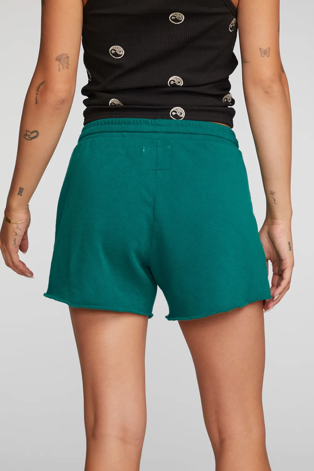 Hot Cotton Fleece Shorts With Shoestring Tie Women Bottoms