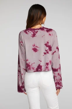 Clearance Cotton Jersey Cropped Long Sleeve Tee Women Loungewear|Tops