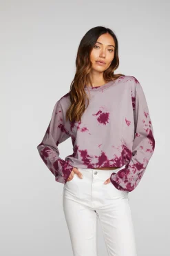 Clearance Cotton Jersey Cropped Long Sleeve Tee Women Loungewear|Tops