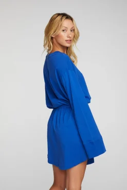 Sale Cotton Jersey Mini Dress With Wide Sleeves Women Loungewear|Dresses
