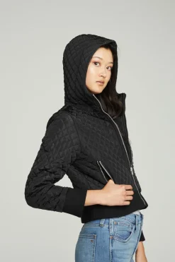 Clearance Cropped Hooded Jacket With Rib Women Outerwear|Tops